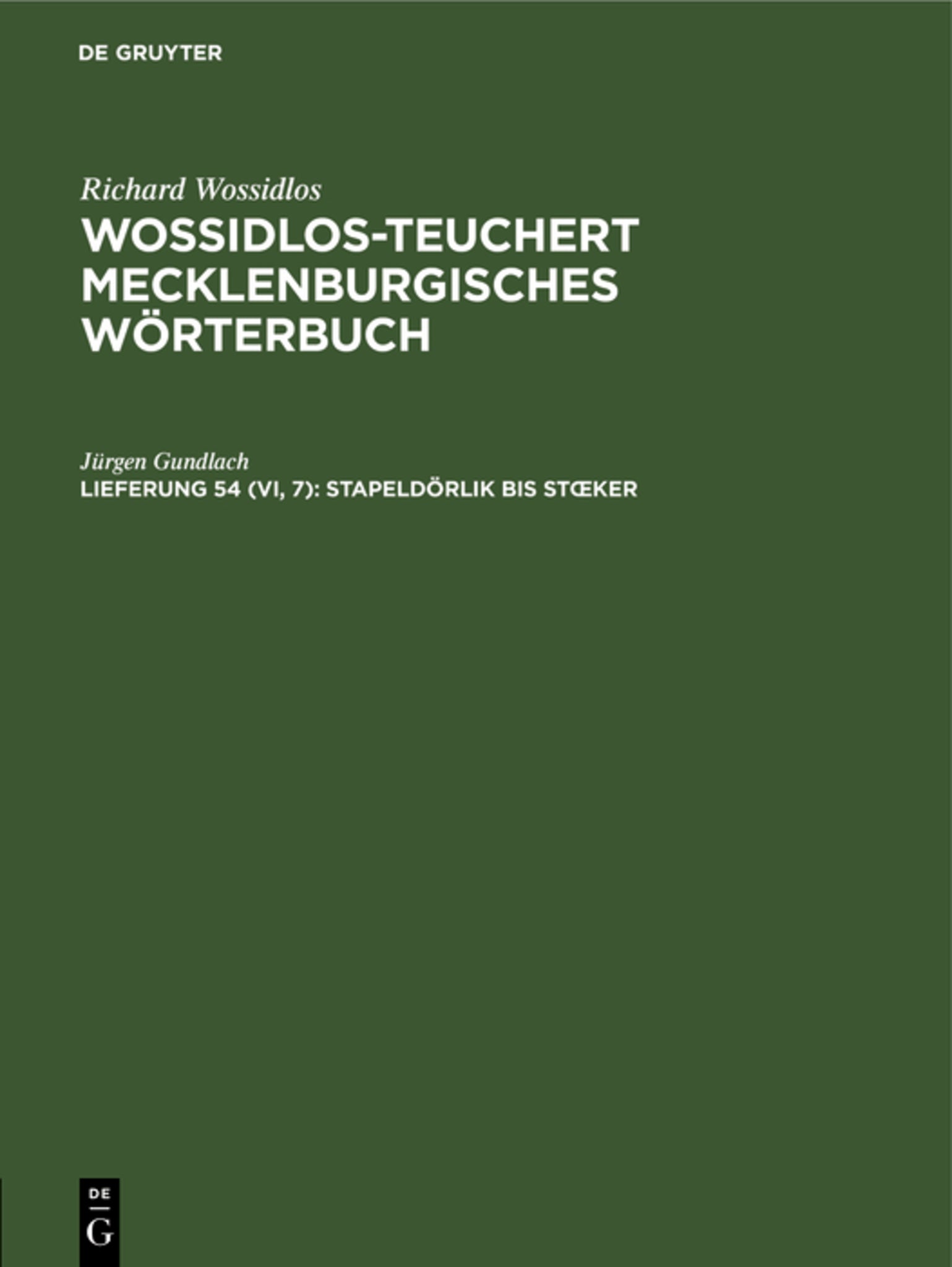 Stapeldörlik bis Stœker